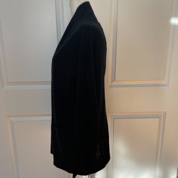 Black Lightening Bolt Cashmere Cardigan from 360 Cashmere - Picture 3 of 8